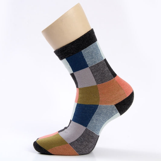 Colorful Square Happy Socks - 5 Pairs - Little Eudora
