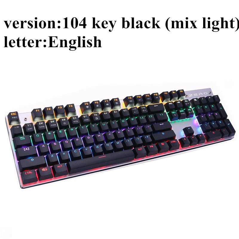 Mechanical PC Keyboard with Custom Backlight for Gaming, Work or Study
