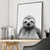 Black White Sloth Wall Art - Little Eudora