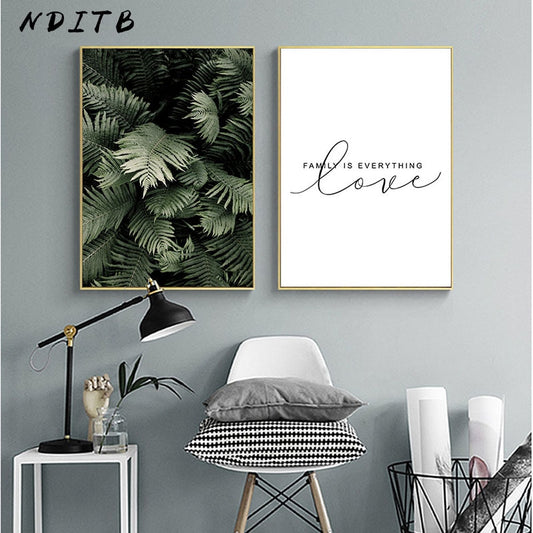 Green Plant Leaf Wall Art - Little Eudora