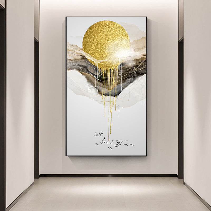 Abstract Golden Sun Canvas - Little Eudora
