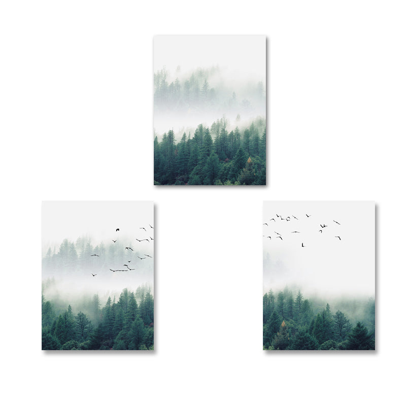 Fog Forest Birds Landscape - Little Eudora