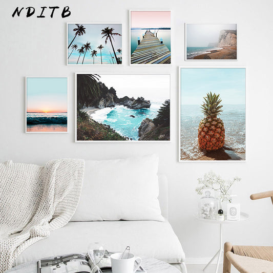 Nordic Ocean Bridge Pineapple Wall Art - Little Eudora
