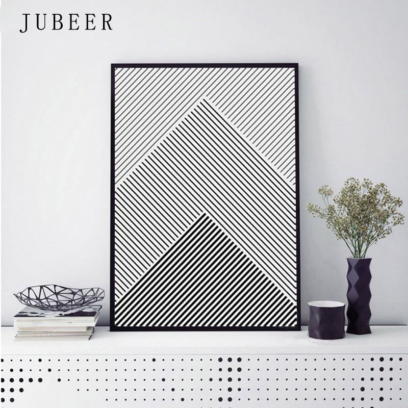 Line Poster Landscape Mountain Forest Wall Art - Little Eudora
