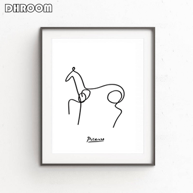 Nordic Minimalist Picasso Animals Wall Art - Little Eudora