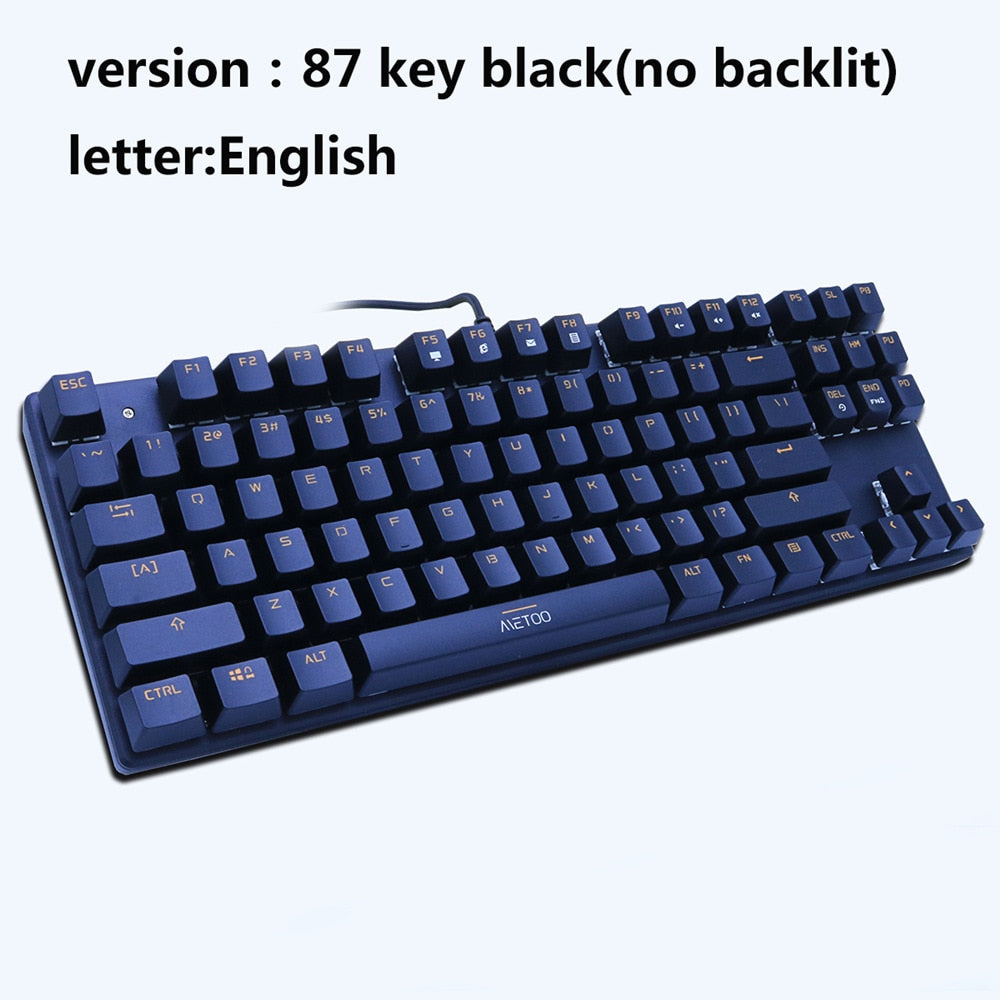 Mechanical PC Keyboard with Custom Backlight for Gaming, Work or Study
