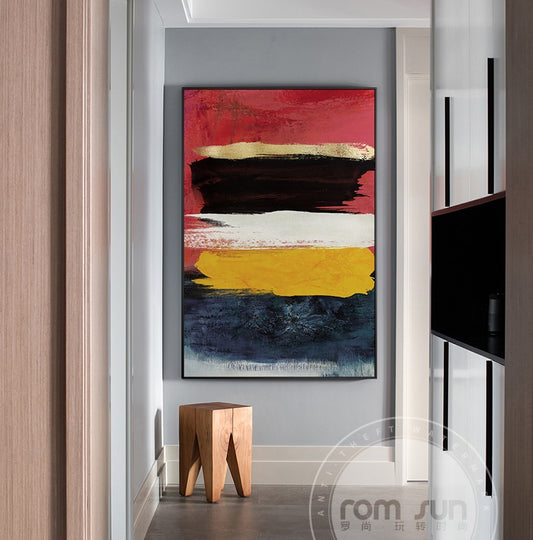 Abstract Bright Colour Blocks Wall Art - Little Eudora