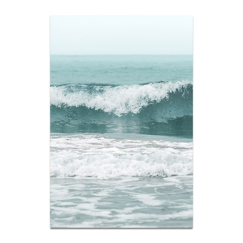 Sea Waves Landscape Canvas Poster Nordic Style Wall Art