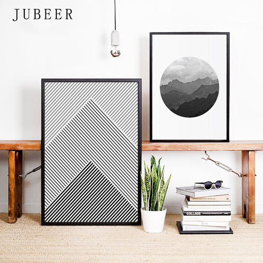 Line Poster Landscape Mountain Forest Wall Art - Little Eudora