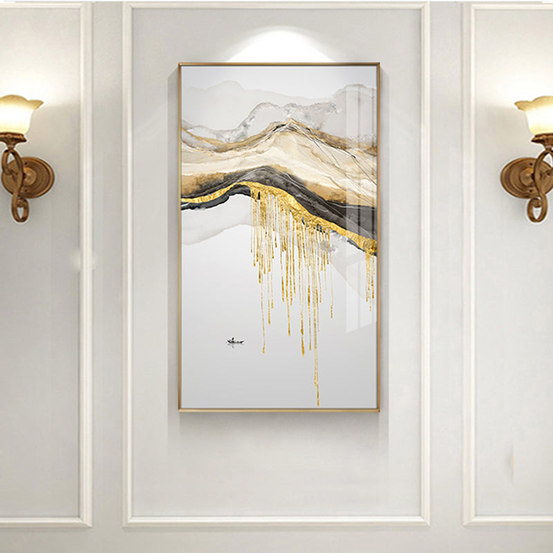 Abstract Golden Sun Canvas - Little Eudora
