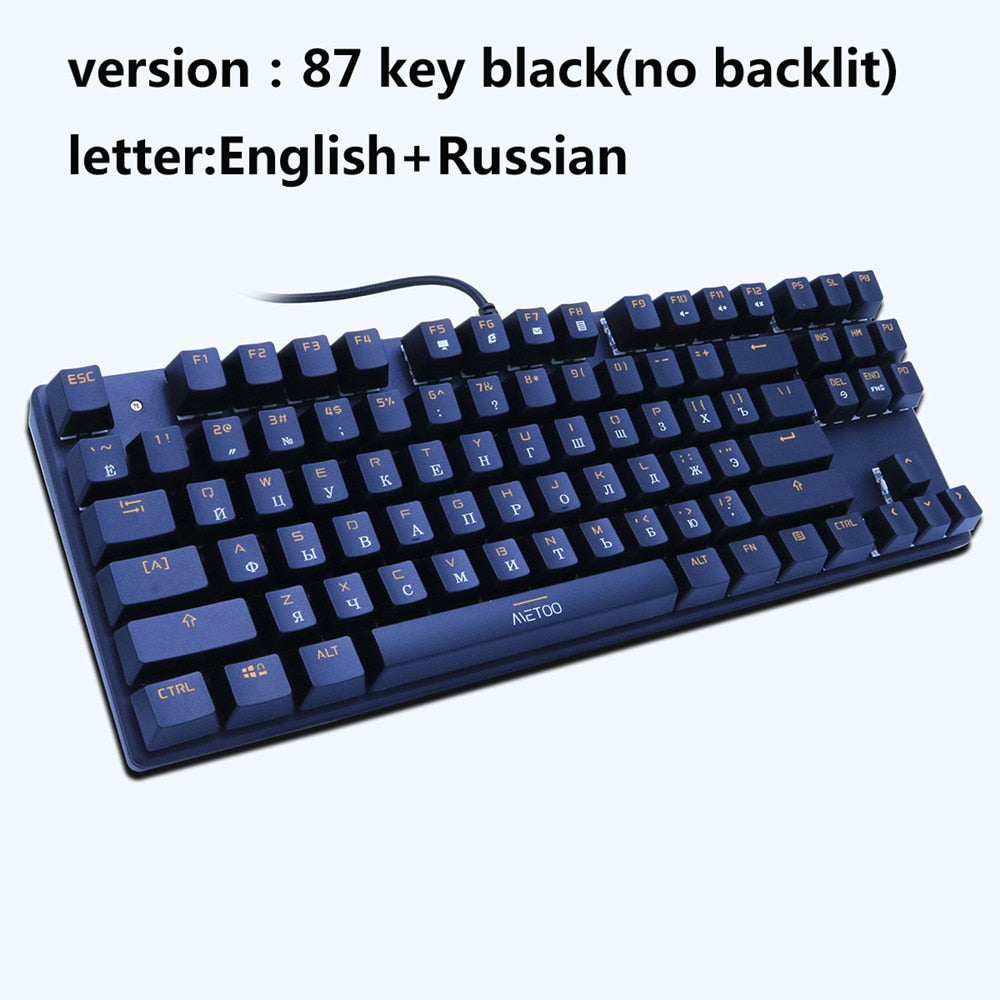 Mechanical PC Keyboard with Custom Backlight for Gaming, Work or Study