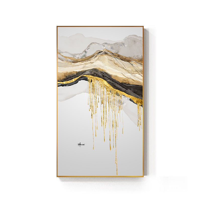 Abstract Golden Sun Canvas - Little Eudora