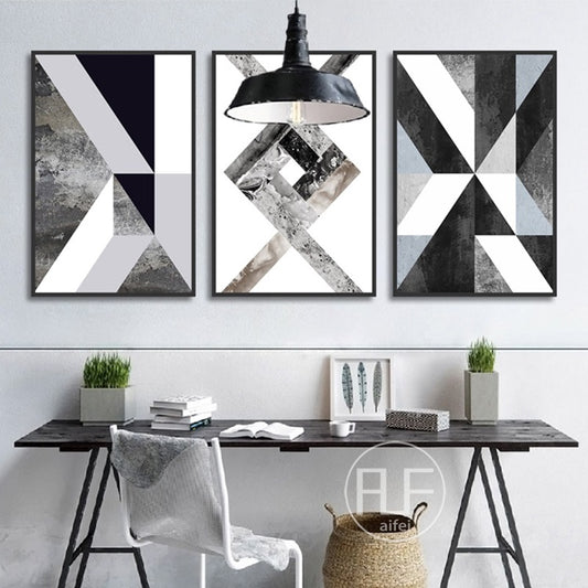 Abstract Geometric Canvas Wall Art - Little Eudora