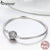 COUPON SAVE $2 100% 925 Sterling Silver Dazzling Clear CZ Round Clasp Snake Chain Bracelet Sterling Silver Jewelry SCB062