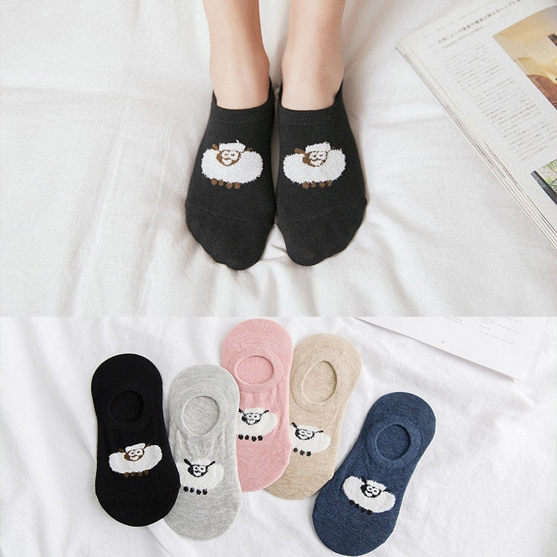 Cotton cartoon animals Socks - 5 Pairs - Little Eudora