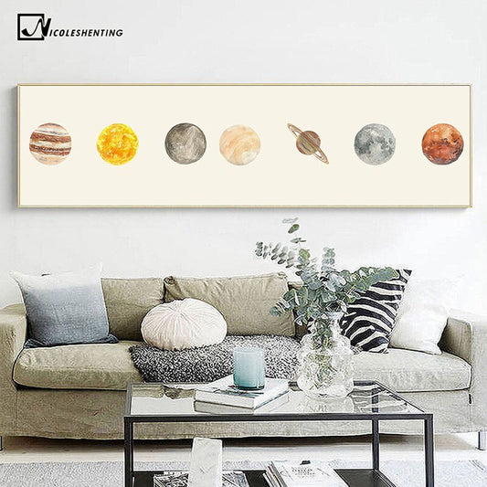 Solar System Outer Space Universe Planet Wall Art - Little Eudora