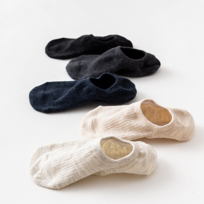 Japanese solid color Socks - 5 Pairs - Little Eudora