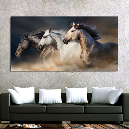 Three Running Horses Wall Art - Little Eudora