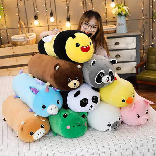1pc 50/60/80CM Cute 10 Styles Animal Unicorn Raccoon Seal Plush Toy Stuffed Soft Sleeping Pillow Cushion Dolls Baby Cartoon Toys