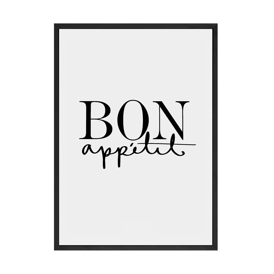 French Kitchen Art Decor Bon Appetite Posters Wall Art - Little Eudora