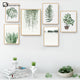 Watercolor Plant Leaves Poster Wall Art