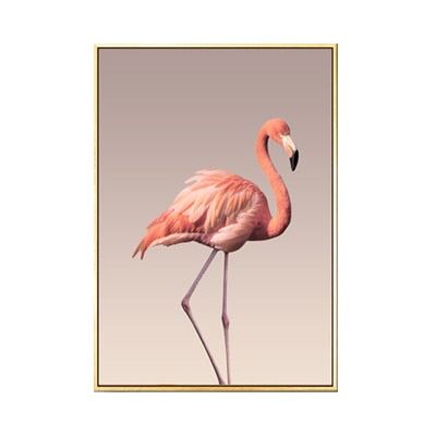 Romantic Pink Peony Flamingo Love Wall Art - Little Eudora