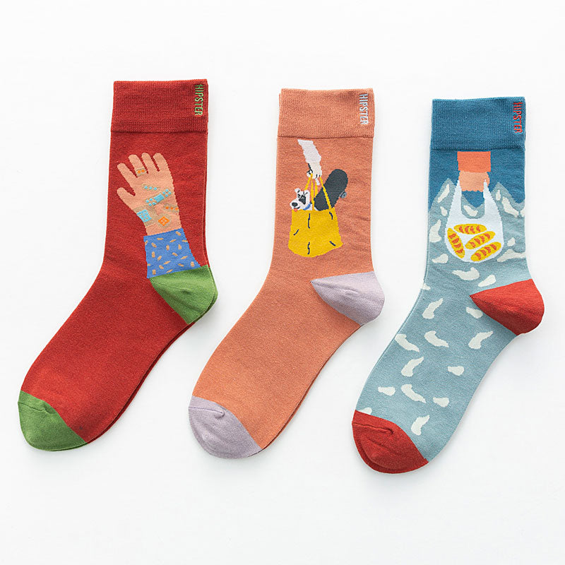 Unisex Painting Style Socks - 1 Pair - Little Eudora