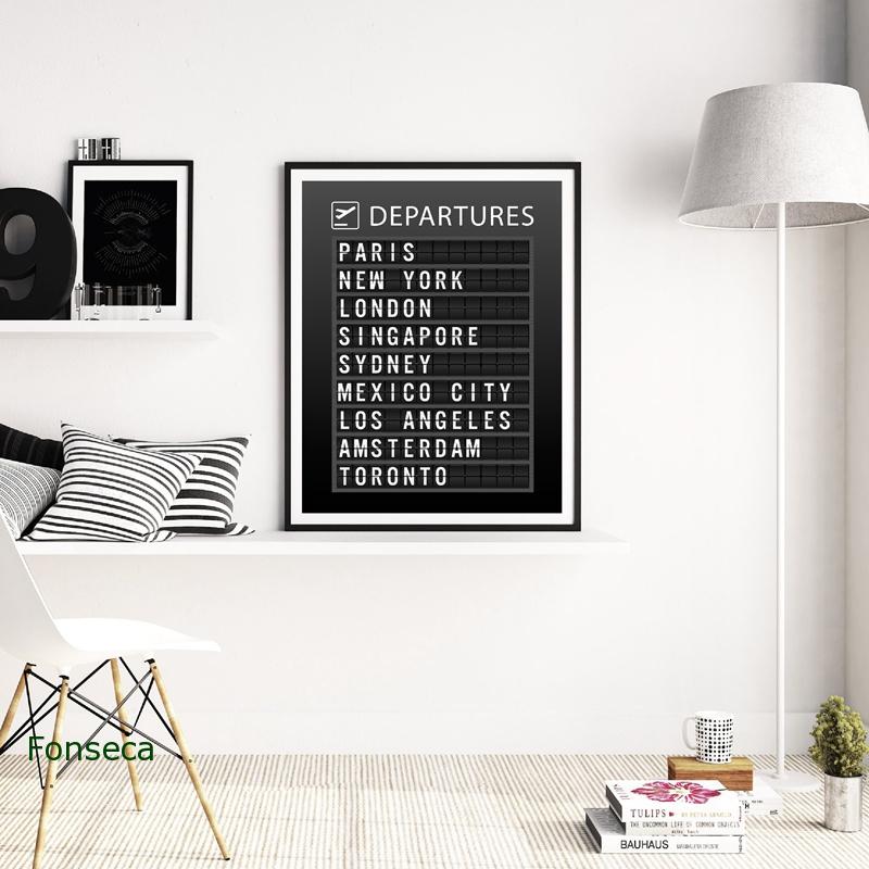 Airport Board Destination Wall Art - Little Eudora