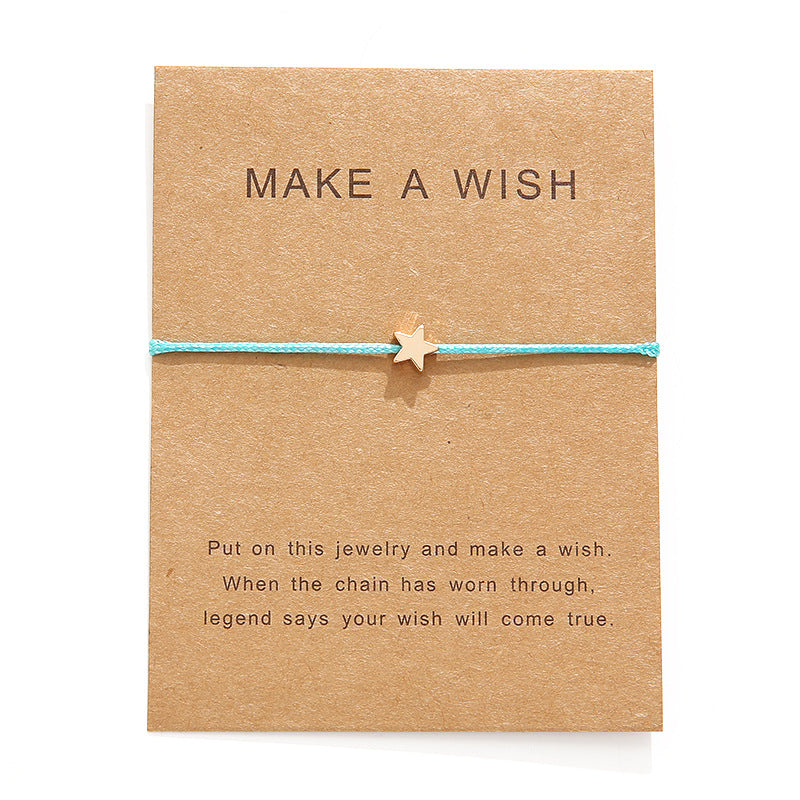 Adjustable fabric bracelet with Card