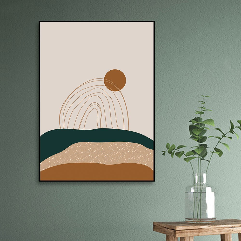 Abstract Painting Sunrise Canvas - Little Eudora