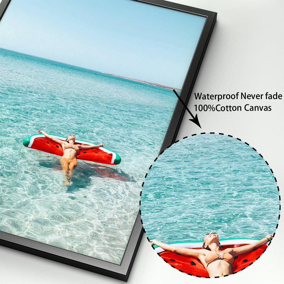 Beach Palm Tree Pineapple Ocean Wall Art - Little Eudora