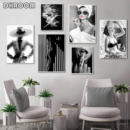 Fashion Sexy Female Wall Art - Little Eudora