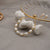Korean Original Minimalist Design Natural Pearl Gold Bracelet Woman Fashion Personality Cuff Bracelet Jewelry Anniversary Gifts