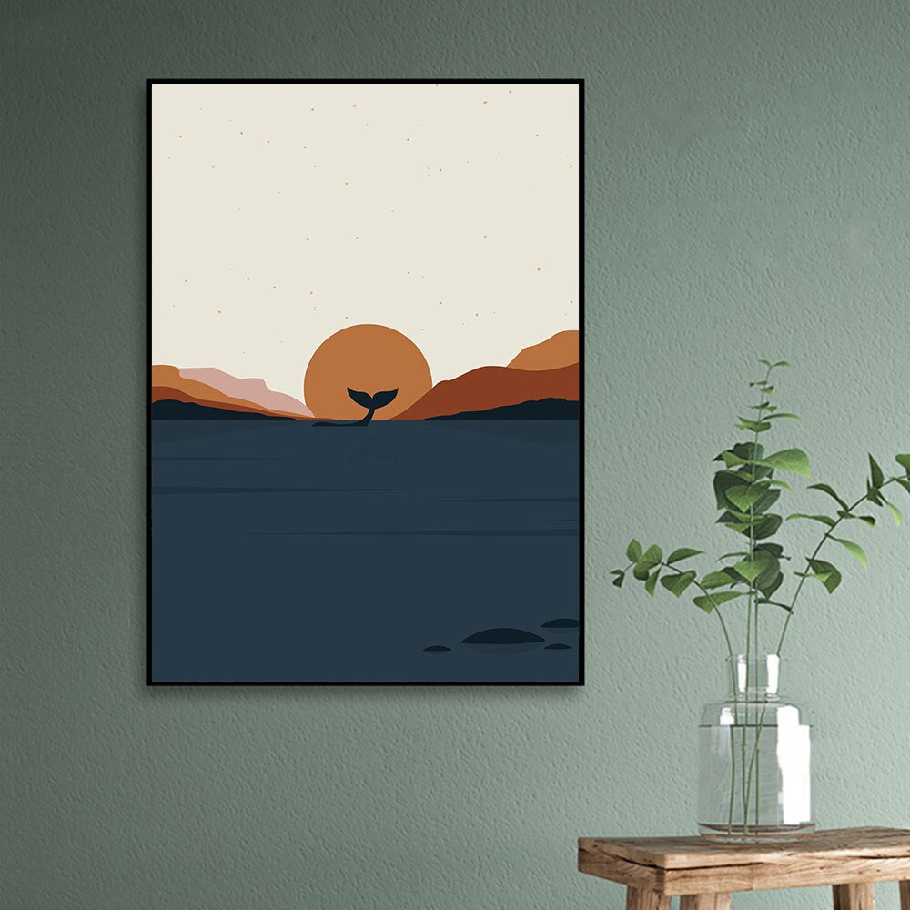 Abstract Painting Sunrise Canvas - Little Eudora
