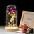 Artificial Eternal Rose  LED Light Beauty The Beast In Glass Cover Christmas Home Decor For Mother Valentines Day new Year Gift