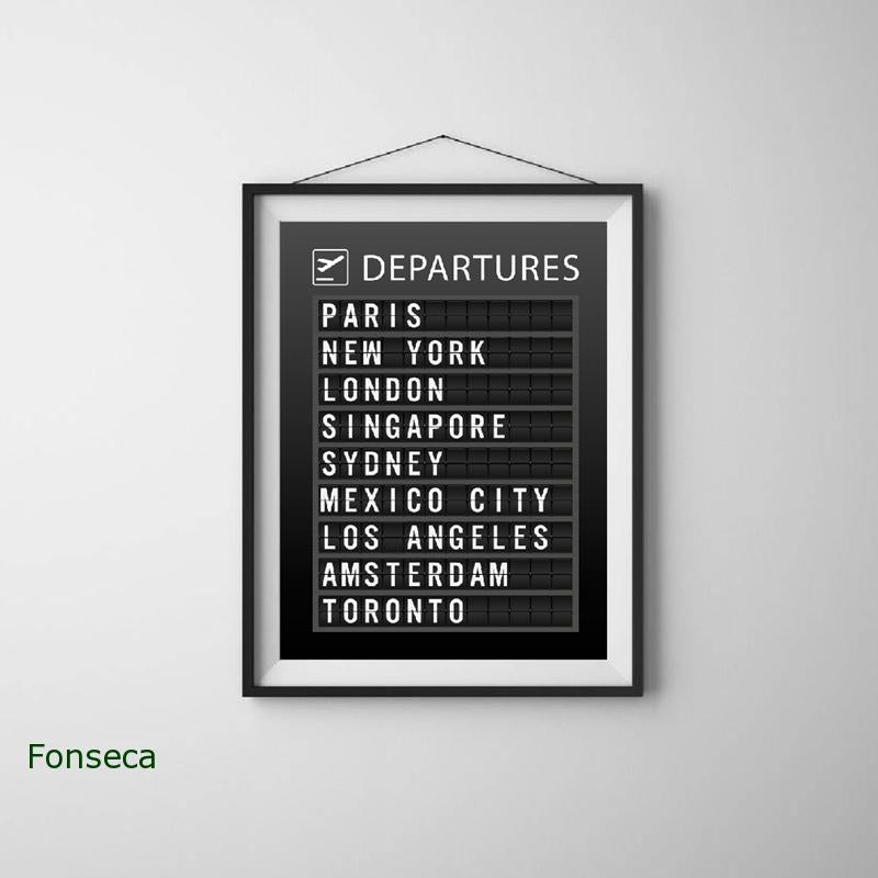 Airport Board Destination Wall Art - Little Eudora