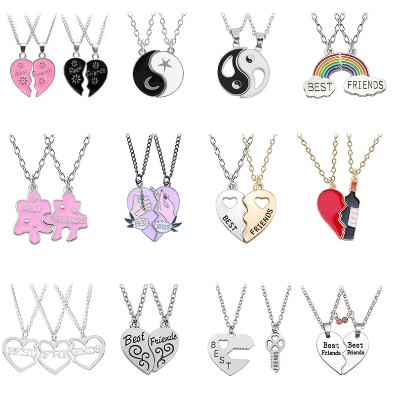 Romantic Best Friends Honey Love Couple Pendant Necklace - Symbolize Your Unbreakable Friendship