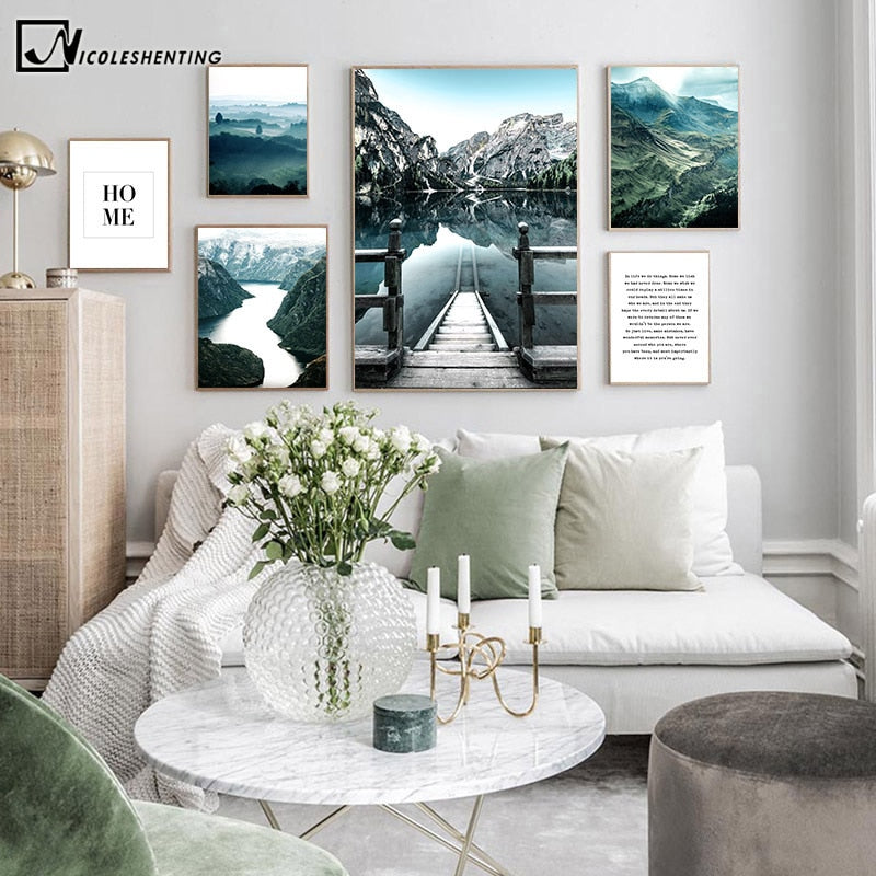 Dolomites Lake Nature Landscape Wall Art - Little Eudora