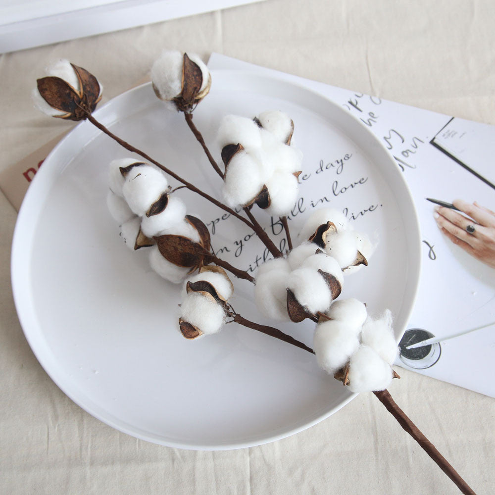 Natural Cotton Artificial Flower - 1 Piece - Little Eudora