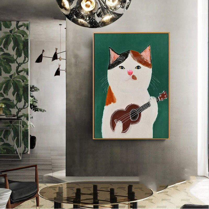 Cartoon Cat Posters And Prints Canvas Oil Painting Wall Art Pictures For Living Room Kid's Bedroom Nursery Cuadros Home Decor