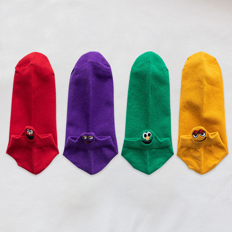 Fashion Ankle Socks - 4 Pairs - Little Eudora