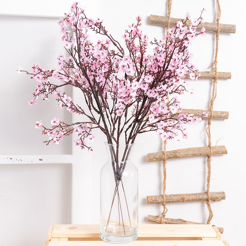 Gypsophila Artificial Flowers White Branch High Quality Babies Breath Fake Flowers Long Bouquet Home Wedding Decoration Autumn