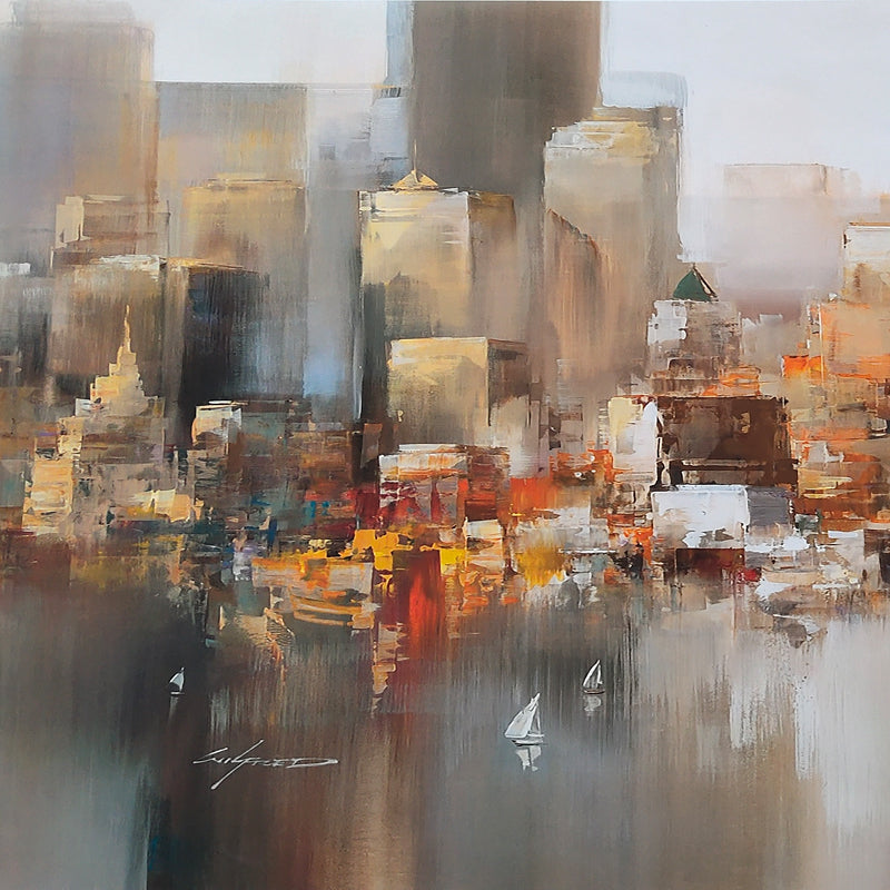 City Building Rain Boat Scenery - Little Eudora