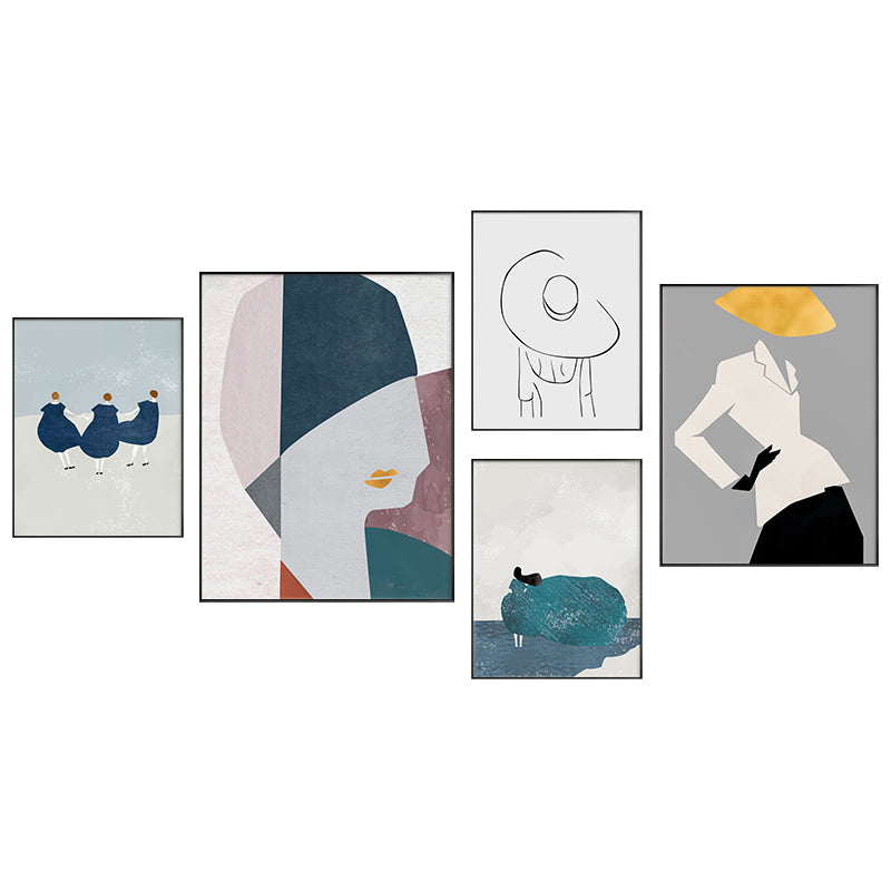 Abstract Lady Romantic oil painting Wall Art - Little Eudora