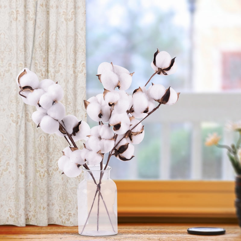 Natural Cotton Artificial Flower - 1 Piece - Little Eudora