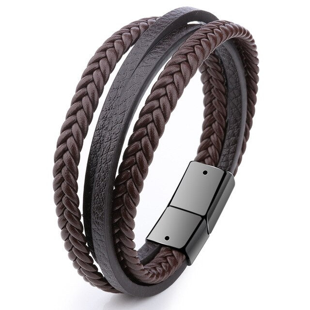 Braided Leather Bracelets Men