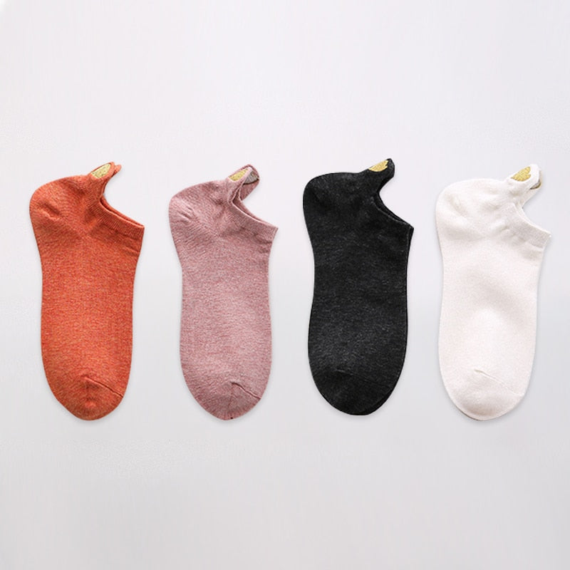 Fashion Ankle Socks - 4 Pairs - Little Eudora
