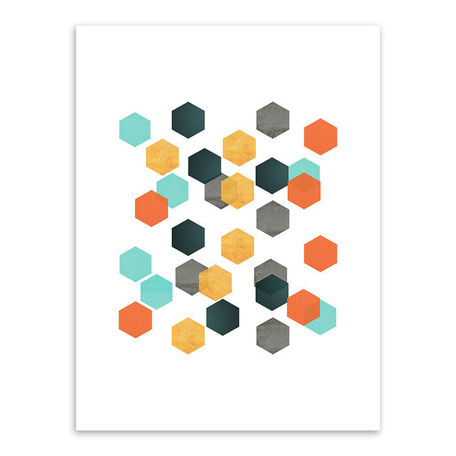 Geometric Multicolored Abstract Art - Little Eudora