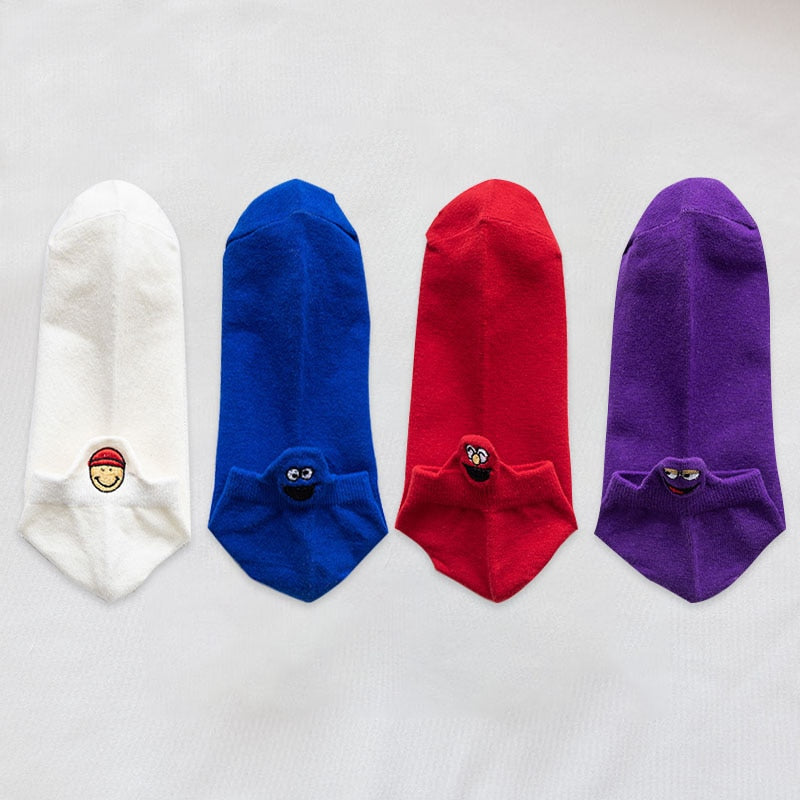 Fashion Ankle Socks - 4 Pairs - Little Eudora