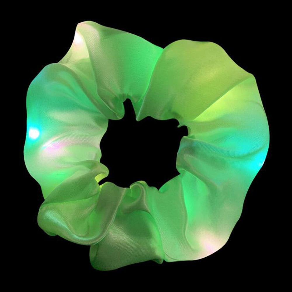 New Arrival Girls LED Luminous Scrunchies Hair Tie Accessories
